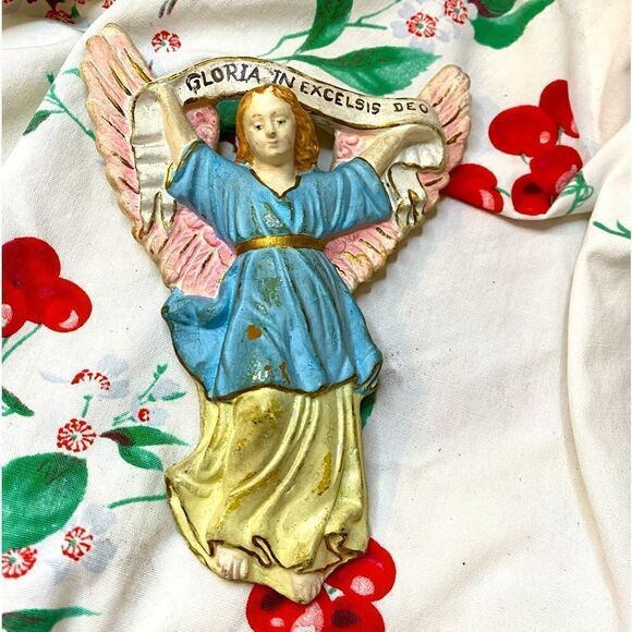 Vintage Nativity Chalkware Angel Religious Christian holiday Christmas Jesus - Picture 1 of 7